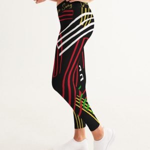 GUYANESE SWAG ICE GOLD GREEN WOMEN’S YOGA LEGGINGS